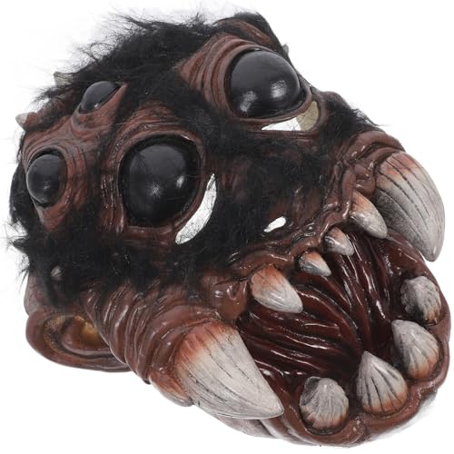 TENDYCOCO Halloween-Horror-Spinnenmaske Mit Fell Gruselige Spinnenkopfmaske Gruseliges Kostüm Cosplay-Requisiten Anzieh-Party-Kopfbedeckung Für Halloween-Party von TENDYCOCO