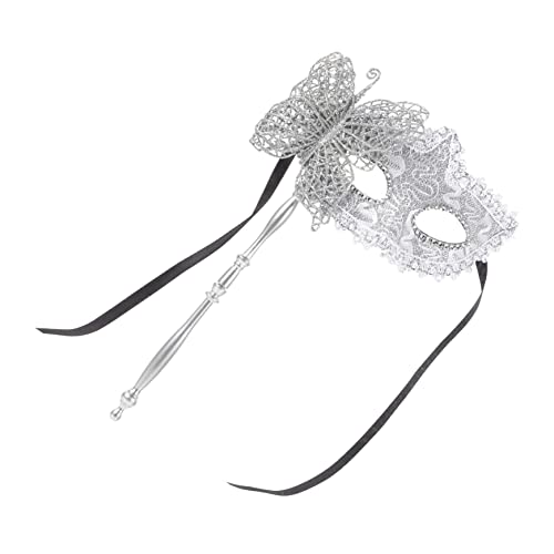 TENDYCOCO Maske halloween mask hallowen masks mascaradw funkeln Tanzparty Frau Ballsaal Strumpfgürtel Hochzeit Gesicht Zubehör für Abschlussballkleider Maskarade Kostüm retro Plastik Silver von TENDYCOCO