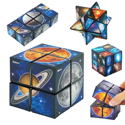 Unendlichkeit Würfel Spielzeug,2 in 1 Magic Cube Set,Spielzeug ab 6 Jahre Jungen Mädchen, Zauberwurfel Spiele,für Junge,Mädchen,Jung,Erwachsene für Stressabbauendes Lernspielzeug von TENGEE