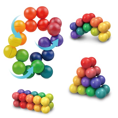 3D Puzzleball Sensorisches Spielzeug,Fidget Toys,Variety Stressabbauball,Büro Schreibtisch Spielzeug,Fidget Variable Ball,20 Kapseln für Kinder und Erwachsene zum Abbau von Stress und Ängsten. von TENGEE