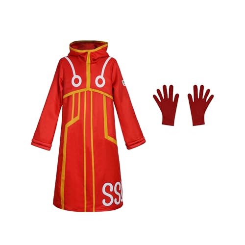 TENZHVXI Anime Cosplay Kostüm Kapuzenjacke Für Männer Anime Outfit Mit Hut Handschuhe Robe Umhang Halloween Anime Kostüm von TENZHVXI