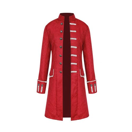 TENZHVXI Herren Renaissance Steampunk Frack Mittelalterlich Gotisch Viktorianisch Jacke Halloween Kostüme Kutte von TENZHVXI