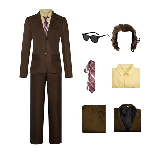 TENZHVXI Joaquin Phoenix Cosplay Kostüm Halloween Cosplay Kostüm Clown Clothes Arthur Fleck Rot Grau Anzug Erwachsene Uniform Anzug Für Männer von TENZHVXI