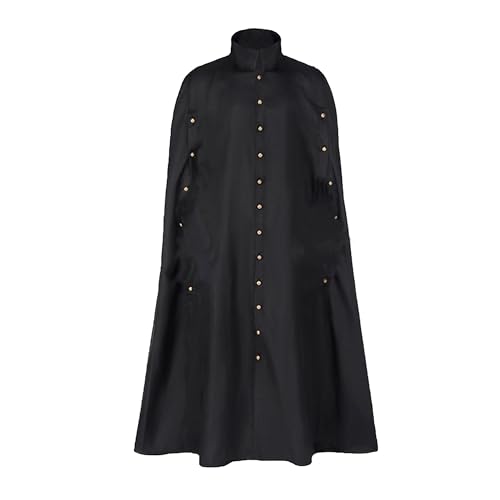 TENZHVXI Renaissance Gothic Cape Mittelalterlich Vintage Steampunk Umhang Halloween Party Cosplay Kostüm Robe Für Frauen Männer von TENZHVXI