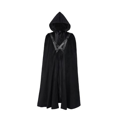 TENZHVXI Renaissance Gothic Cape Mittelalterlich Vintage Steampunk Umhang Halloween Party Cosplay Kostüm Robe Für Frauen Männer von TENZHVXI