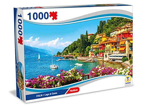 Teorema 67018 Coco Puzzle Italien Como Seite 1000 STÜCK 70X50 cm, Mehrfarbig von Teorema Giocattoli