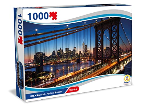 Teorema Giocattoli - New York Puzzle, Brooklyn Brücke, USA, 1000 Stück, 70 x 50 cm, 67029 von Teorema Giocattoli