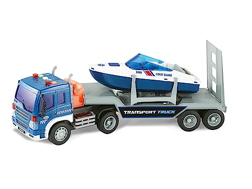 Teorema 68032 - Lastwagen mit Bootstransport, mit Licht und Sound von Teorema Giocattoli