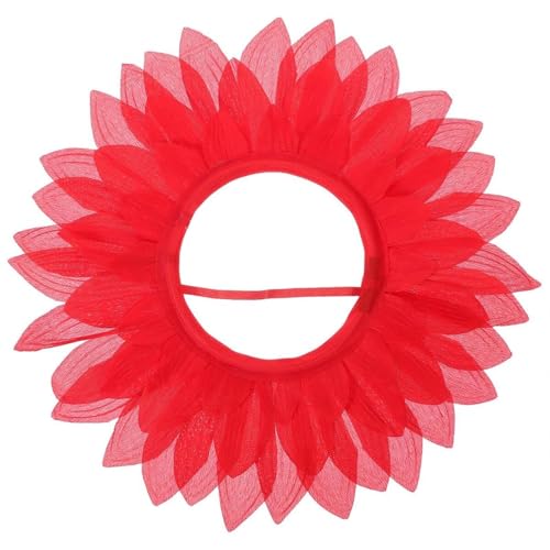 TERAZUNO 5er-Pack Sonnenblumen-Kopfbedeckungen – Lustiger Hut – Lustiges Kostüm-Requisit for Tanz, Partys, Festivals und Cosplay(Red) von TERAZUNO