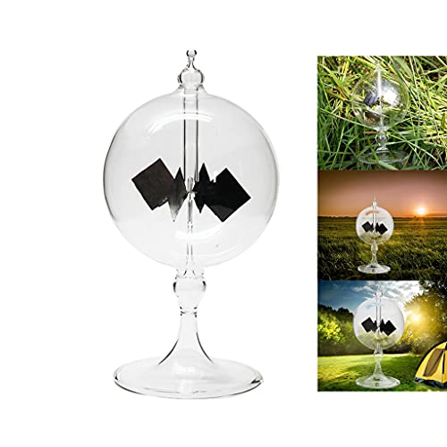 Transparentes Solarenergie-Radiometer für Sonnenlicht, Energiefahnen, Glasradiometer, Wissenschaft, pädagogische Lichtmühle, Windmühle, Geschenk von TERNCOEW