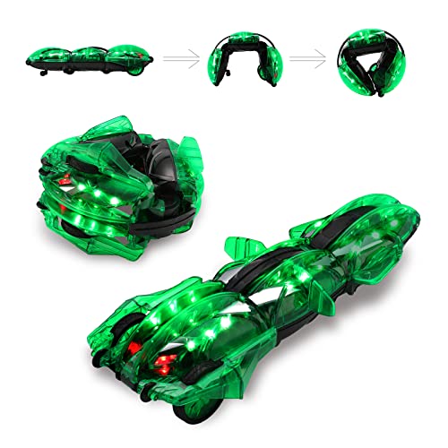 RC Auto Ferngesteuertes Auto - LED Ferngesteuerte Schlange Auto, 360° Roll RC Stunt Auto Spielzeug ab 5 6 7 8 9 10 11 12 Jahre Junge Und MäDchen,Weihnachtsgeschenke,Ostergeschenke,Geburtstagsgeschenk von TERRA TRAX DRIFT CYCLE