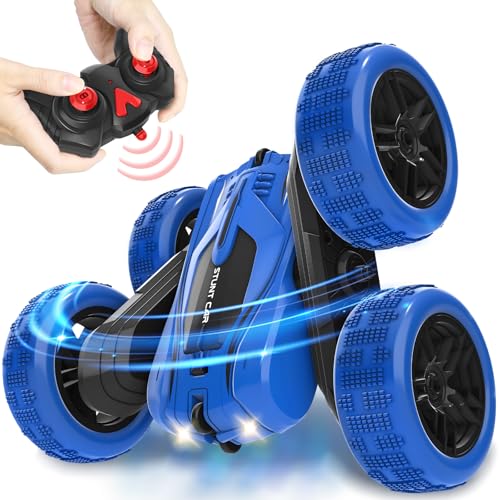 TERRA WHEEL RC Ferngesteuertes Auto für Kinder, 4WD 360°Rotation Offroad RC Fahrzeug Stunt Car mit LED Licht, 2.4GHz Ferngesteuertes Auto Indoor Outdoor Spielzeug Kinderspielzeug 3 4 5 6 7 8 9 Jahre von TERRA WHEEL