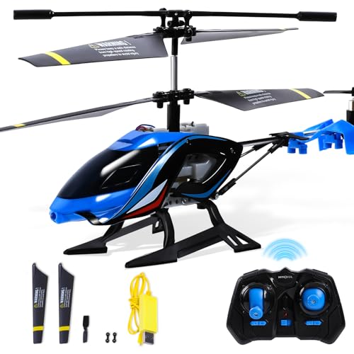 TERRA WHEEL RC Hubschrauber, 2.4G Ferngesteuerter Helikopter mit LED-Lichtern, RC Helikopter Hubschrauber Spielzeug Kinder Indoor Outdoor für Jungen Mädchen 8 9 10 11 12 Jahre von TERRA WHEEL