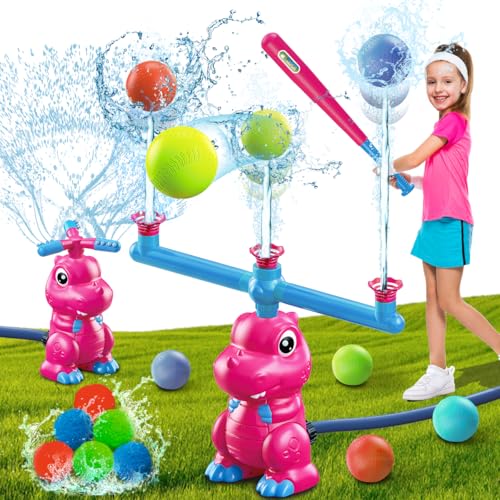 Dinosaurier-Wassersprinkler für Kinder (Rosa) von TERRAMUS