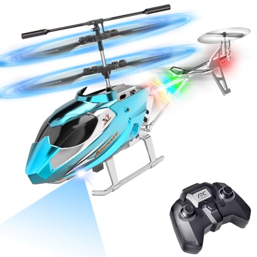 TERRAMUS RC Hubschrauber- 2.4G Ferngesteuerter Hubschrauber Indoor RC Helikopter Spielzeug mit LED-Licht & 3,5 Kanäle & Gyro Mini Helikopter Positioniert Höhe Flugzeug Geschenk Kinder Jungen von TERRAMUS