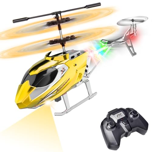 TERRAMUS RC Hubschrauber- 2.4G Ferngesteuerter Hubschrauber Indoor RC Helikopter Spielzeug mit LED-Licht & 3,5 Kanäle & Gyro Mini Helikopter Positioniert Höhe Flugzeug Geschenk Kinder Jungen von TERRAMUS