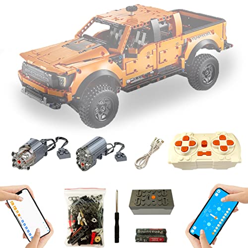 Für Lego Technic Ford Raptor 42126 Motor und Fernbedienung Upgrade Zubehör, 4 Modi der APP-Steuerung, Power Functions Motor Set Kompatibel mit Lego 42126(Nicht Enthalten Modell) von TETK