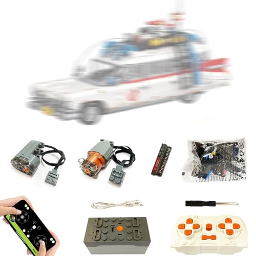 TETK für Lego Icons Ghostbusters ECTO-1 10274 Super Motor und Fernbedienung Upgrade Kit, Weihnachten, Kompatibel mit Lego 10274 (Modell Nicht enthalten) von TETK