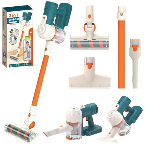 Spielzeug Staubsauger Kinder, Kinderstaubsauger mit Echter Saugfunktion und Zubehör, StaubsaugerReinigungsset, Kreativ Spielzeug ab 3 Jahre Spielzeug Staubsauger Kinder, Kinderstaubsauger mit Echter Saugfunktion und Zubehör, StaubsaugerReinigungsset, Kreativ Spielzeug ab 3 Jahre von TETSMG
