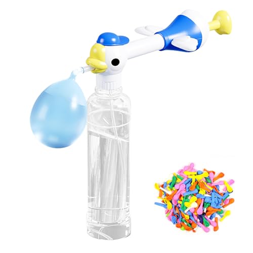 Wasserbomben Set, 2 in 1 Wasserpistole Kinder, Wasserbomben Pumpe Wasserballon Füller inklusive 100 Luftballons, Wasserbomben und Wasserpistolen für Kindergeburtstag Sommerparty Pool (B) von TETSMG