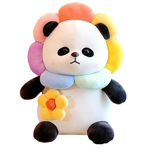 Niedliches Panda Stuhlkissen Bequemes Handgefühl Schönes Sonnenblumenkissen Panda Kuscheltier für Schlafzimmer Panda Kuscheltier (35cm) von TEUOPIOE