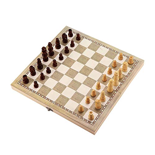 3 in 1 Faltbares Schachbrettset Reisespiele Schachunterhaltung Spielbrett Internationale Schachfiguren/44 * 44Cm von TEWTX7