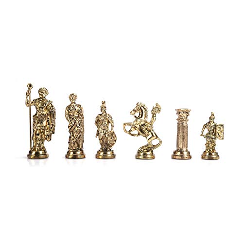 Historische handgefertigte Schachfiguren aus Rom, große Schachfiguren aus Metall, König 11 cm, Internationale Schachfiguren von TEWTX7