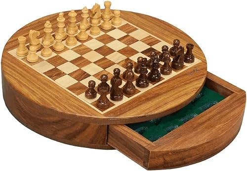 Kreatives Schach, klassisches Schachspiel aus Holz mit klappbarem Schachbrett aus Holz, Spielsteinen und Aufbewahrungsfächern, internationales Schachspiel für Kinder und Erwachsene, Schachgeschenke von TEWTX7