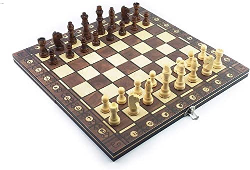 Schach Backgammon Dame 3 In 1 Schachspiel Schach Reiseschach Set Schachfigur Schachbrett internationales Schach von TEWTX7