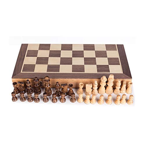 Schach-Dame-Brett, Klapp-Schachbrett, Schachspiel, 30 x 30 cm, Internationale Schachfiguren von TEWTX7