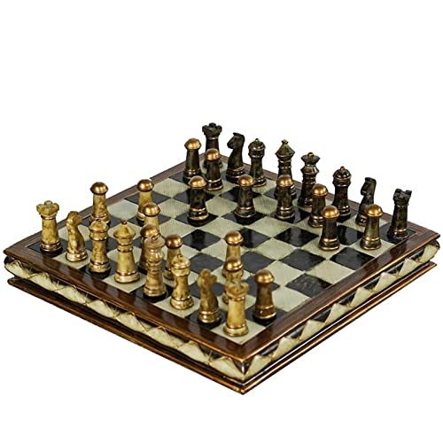 Schach Neues raffiniertes Schachspiel aus hochwertigem Kunstharzholz, Handarbeitsstück, Klassische Dekoration, Haushaltshandwerk, Brettspiele, Internationale Schachfiguren von TEWTX7