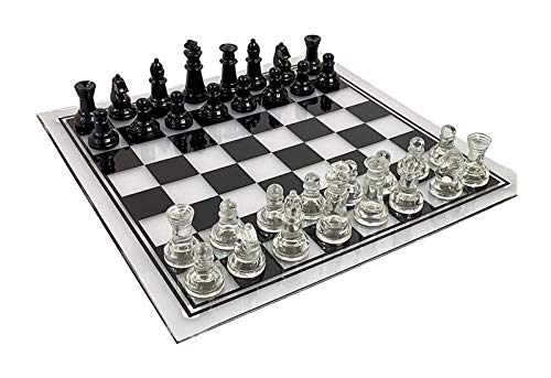 Schachbrett Glas Schachfiguren Schachspiel Schachset Schachspiel Internationale Schachfiguren/35Cm von TEWTX7