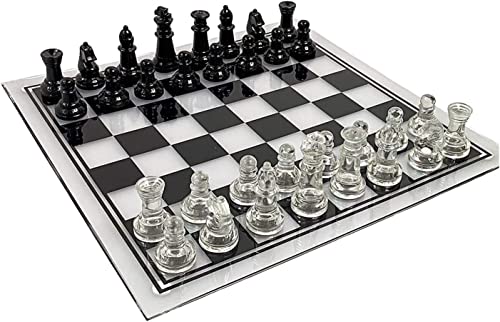 Schachbrett Glasschach Schachspiel Schachset Schachspiel Internationales Schach von TEWTX7
