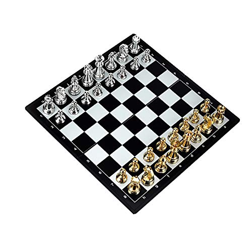 Schachbrett-Set, Magnetisches Schachspiel, Brettspiele, Schach, Faltbares Schach, Magnetische Tragbare Schachbox, Brettspiele Für Erwachsene Und Kinder, Entwicklung Der Intellektuellen Unterhaltung von TEWTX7