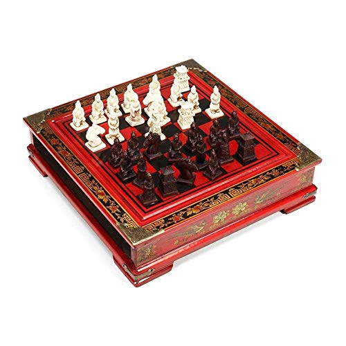 Schachbrett-Set, Magnetisches Schachspiel, Brettspiele, Schachbrettspiel, Vintage-Holzbrett, Tischspiel, Set-Stücke, Geschenk, Spielzeug, Sammlerstücke, pädagogisches Spielzeug für kognitive Fähigke von TEWTX7