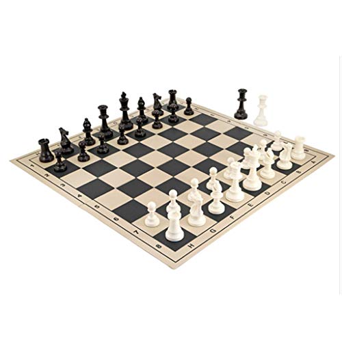Schachbrett-Set, PVC-Schachspiel, Reise-Schach, tragbares Schach, Kunststoff-Schachfiguren, faltbares Schachbrett, Lernspielzeug, Geschenk-Schachspiele von TEWTX7