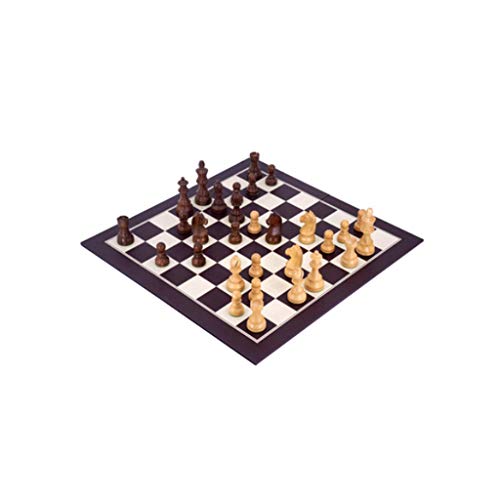 Schachbrett-Set, handgefertigt, europäisches Schachspiel aus Holz mit Brett und handgeschnitzten Schachfiguren, tolles Reisespielzeug-Set, geeignet als Geschenk (Schachspiele) von TEWTX7