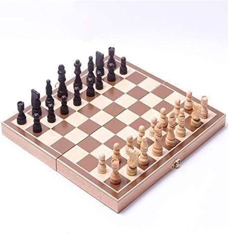 Schachbrett-Set, magnetisches Schachspiel, Brettspiele, Schachbrett-Set, faltbares Holz-Set, lustiges Spiel, Schachfiguren-Sammlung, tragbar von TEWTX7
