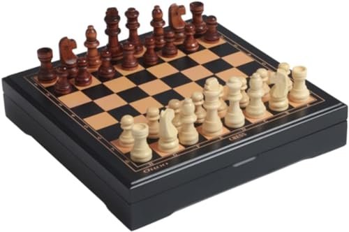 Schachbrett-Set, magnetisches Schachspiel, Brettspiele, Schachspiel, Holzschachspiel, tragbares Reisebrett, Brettspiele – Anfänger für Kinder und Erwachsene/Holzsoldaten für Anfänger von TEWTX7