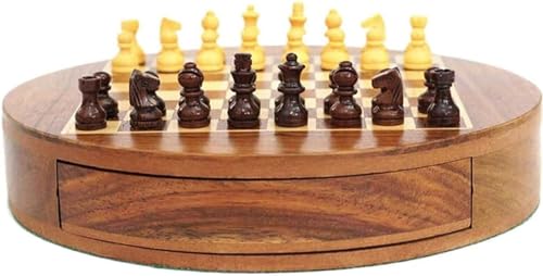 Schachbrett-Set, magnetisches Schachspiel, Brettspiele, Schachspiel, Schachspiel, Reise-Standard-Schachbrett aus Holz, internationales Schachbrettspiel-Set von TEWTX7