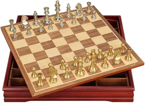 Schachbrett-Set, magnetisches Schachspiel, Brettspiele, Schachspiel aus Holz, Schachbrettspiel Schach für Anfänger, Kinder und Erwachsene, Geschenk von TEWTX7