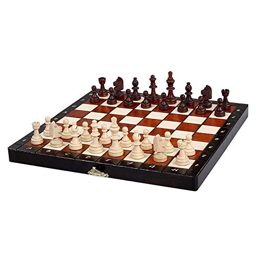 Schachbrett-Set, magnetisches Schachspiel, Brettspiele, europäisches und internationales Schachspiel-Set aus Holz, magnetische Schachbrett-Sets aus Holz von TEWTX7