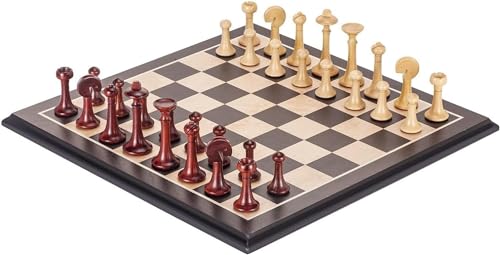 Schachbrett-Set, magnetisches Schachspiel, Brettspiele, handgefertigtes großes Schach-Geschenkset aus Massivholz, hochwertige Schachfiguren-Ornamente, tragbares Schachbrett aus Massivholz für hochwe von TEWTX7