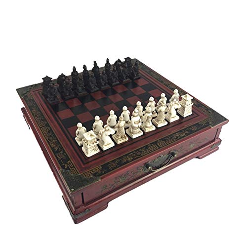 Schachkrieger, Schachfigur aus Kunstharz, Schachfiguren zum Geburtstag, Premium-Geschenk, Internationale Schachfiguren von TEWTX7