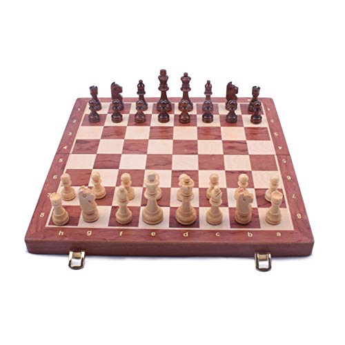 Schachspiel, faltbar, großes Schachspiel, Schachbrett, 39 cm, Königsgröße, 8 cm, Internationale Schachfiguren von TEWTX7