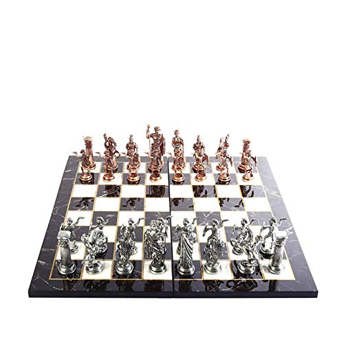 Schachspiel, handgefertigte Figuren und Marmor-Schachbrett, König 11 cm, Internationale Schachfiguren von TEWTX7