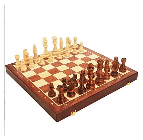 Schachspiel Internationale Schachspiele, Schachbrett aus Holz, Magnetisches Schachspiel, Reiseschachspiel Faltbares Schachbrettset Schachbrettsets von TEWTX7