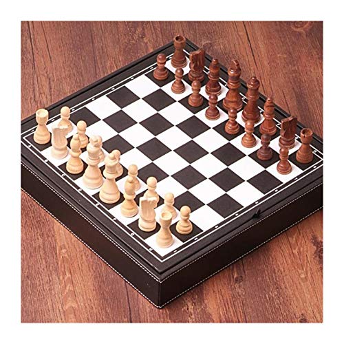 Schachspiel Internationales Schach Lederbox Schachbrett Schach Schachfigur Königshöhe 78Mm Internationales Schach von TEWTX7