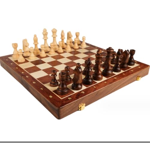 Schachspiel Internationales Schachspiel Magnetisches Schachspiel mit Schachbrett Klappbares Brettspiel für Kinder und Erwachsene Tragbares Reiseset Schachbrett-Sets von TEWTX7