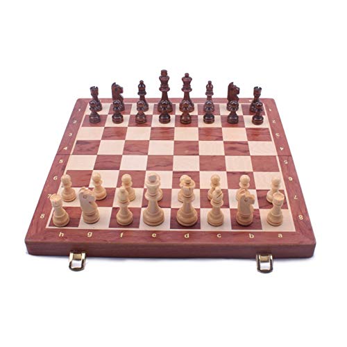 Schachspiel Klappbares großes Schachspiel Schachbrett 39 cm König Größe 8 cm Internationales Schach von TEWTX7